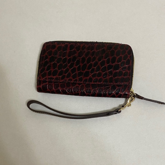 Dooney & Bourke Red and Black Clutch Wristlet - Picture 2 of 8